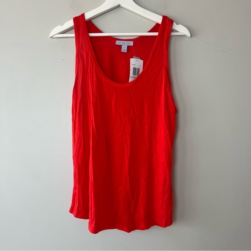 NWT Dylan‎ Gray Red/Coral Tank Large